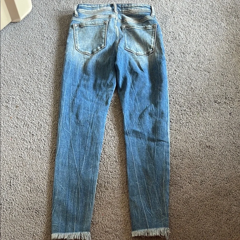 KanCan Blue Distressed high rise ankle skinny Jeans